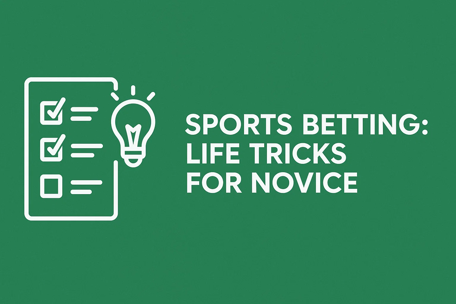 Sports Betting: Life Tricks for Novice